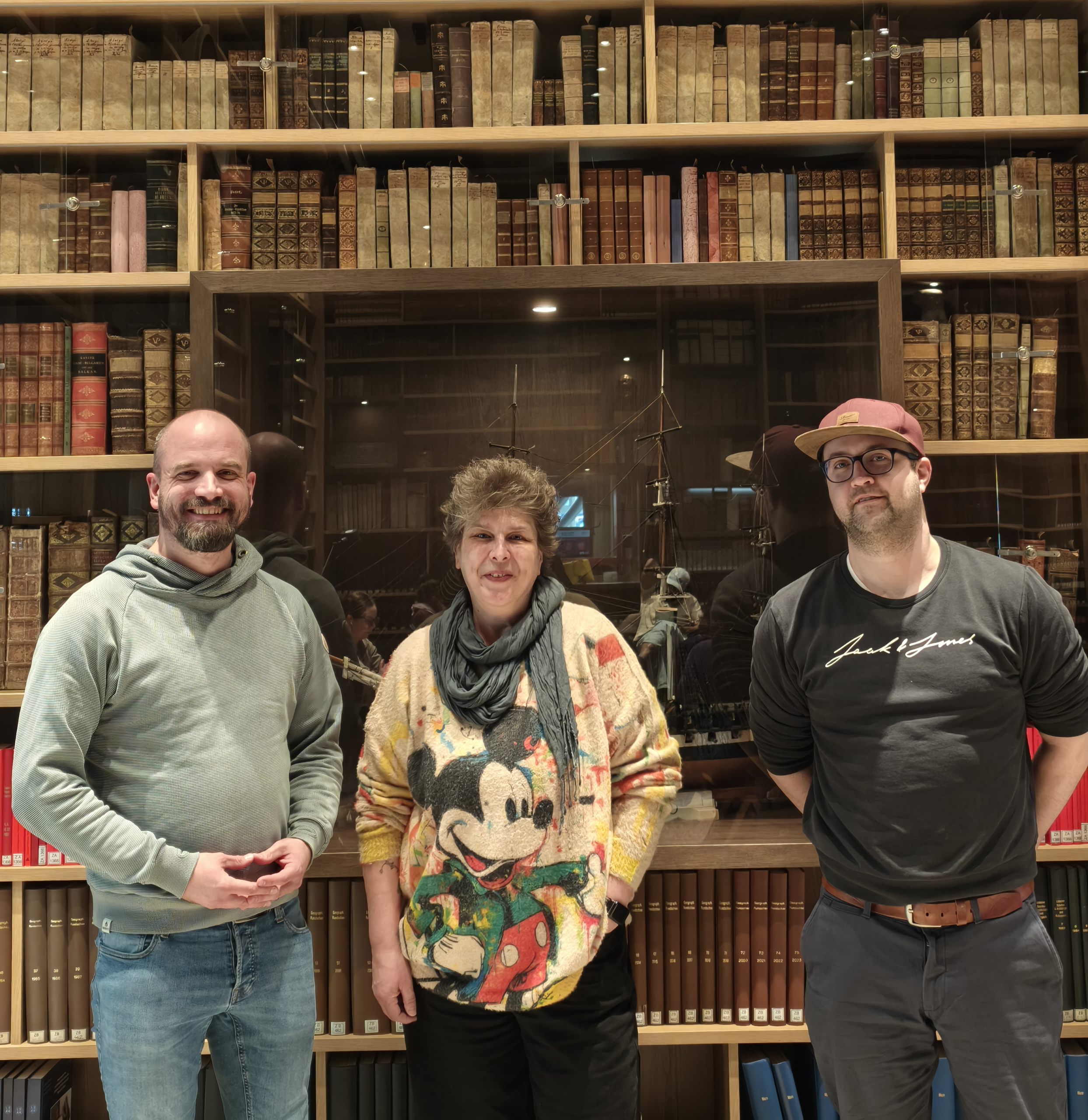 Dr. Eike J. Meyer, Susanne Neue und Martin Schanze im Gespräch im Kulturspeicher Kiel